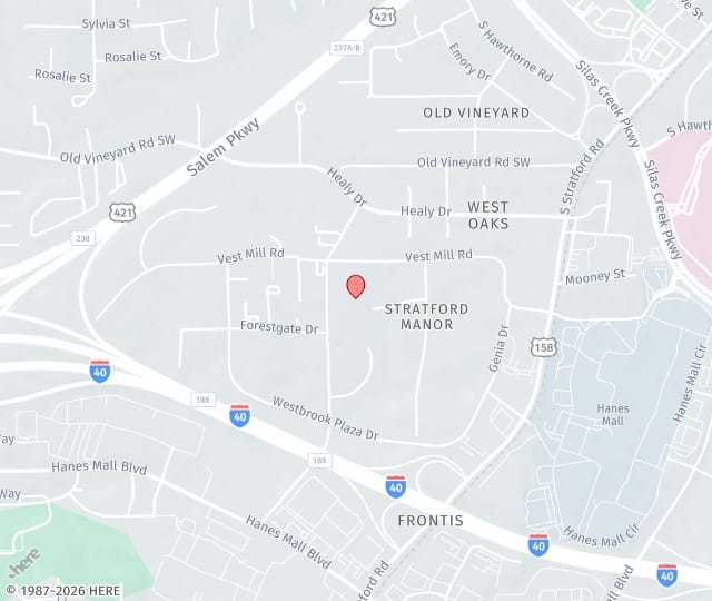 Location Map: 1345A Westgate Center Drive Winston - Salem, NC 27103